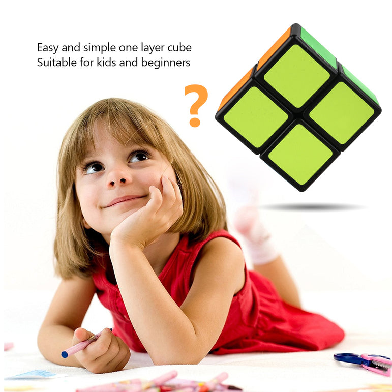 D-FantiX Z Cube 2x2x1 Speed Cube Puzzle Black