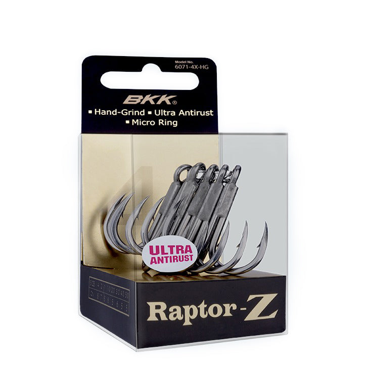 BKK Raptor-Z BL Barbless Treble Hook - Compleat Angler Nedlands Pro Tackle