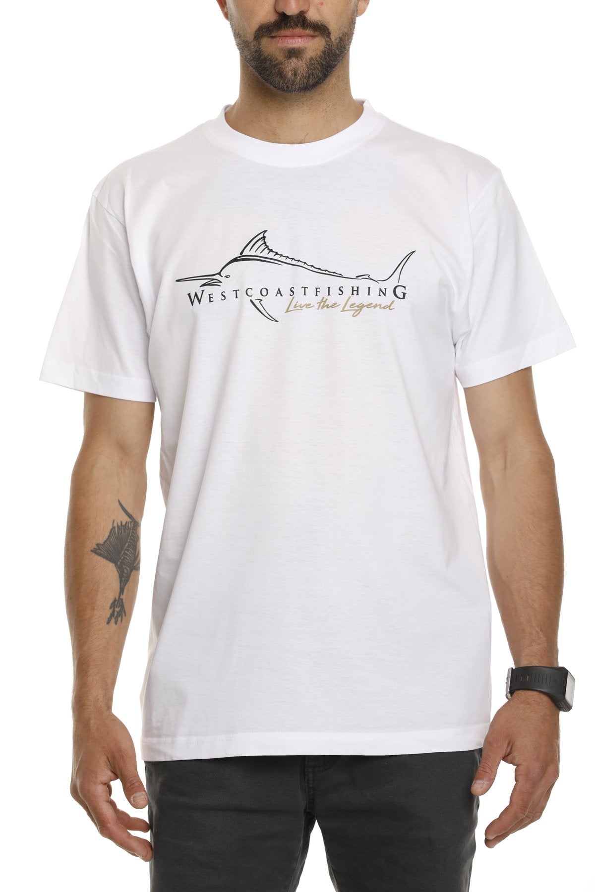 West Coast Fishing Co Heavy Tackle Tee White - Compleat Angler