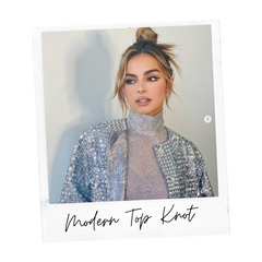 Addison Rae Modern Top Knot Hair Style