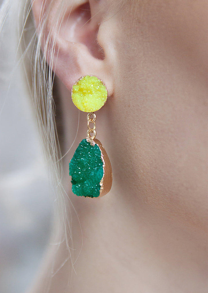 Yellow Stone Earrings