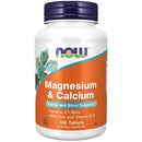 Now Foods Magnesium & Calcium Reverse 2:1 Ratio w/ Zinc & Vitamin D3 100 Tablets Vitamins & Minerals Now Foods 