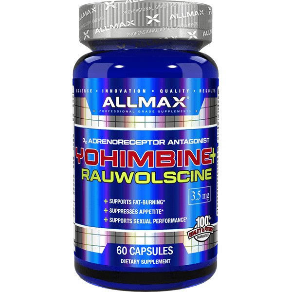 Allmax Nutrition Yohimbine Hcl 60ct Bottle Supplement Warehouse 8924