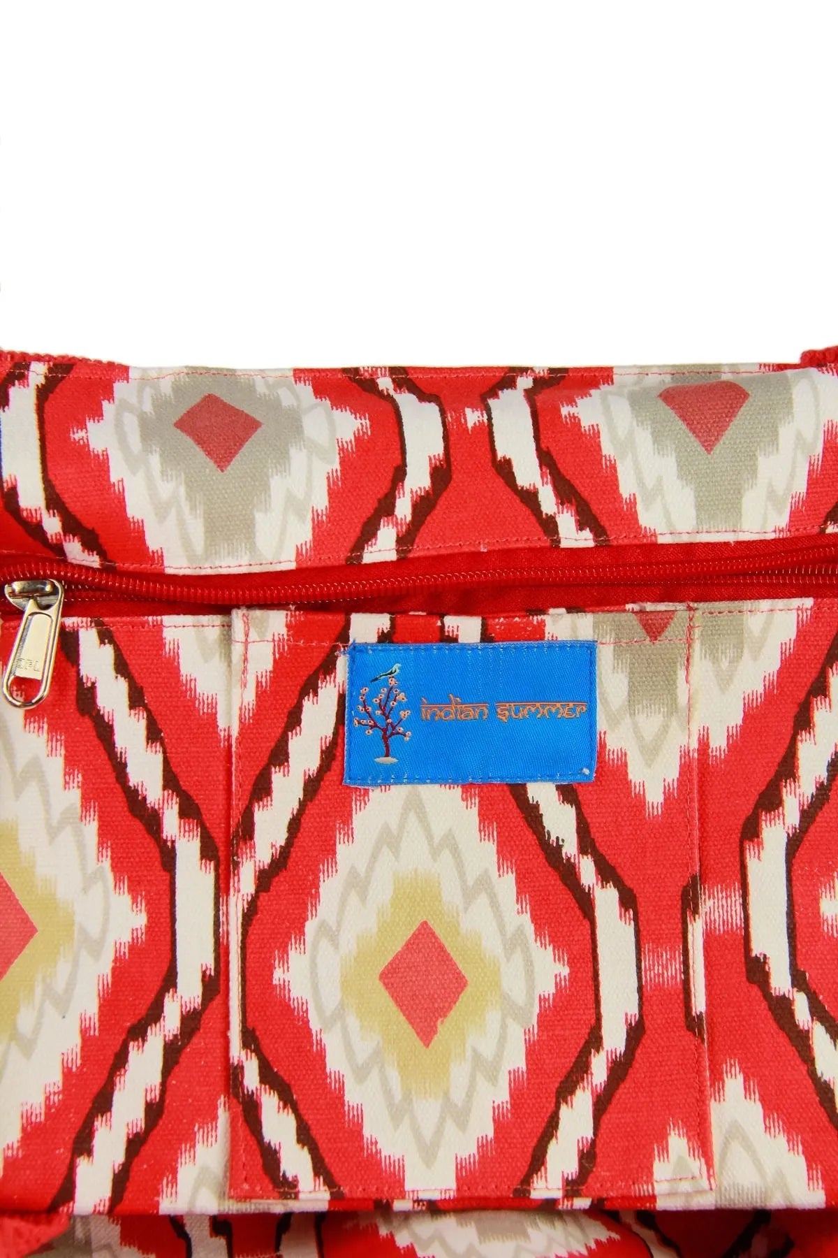 Oasis Red Ikat Weekender Bag