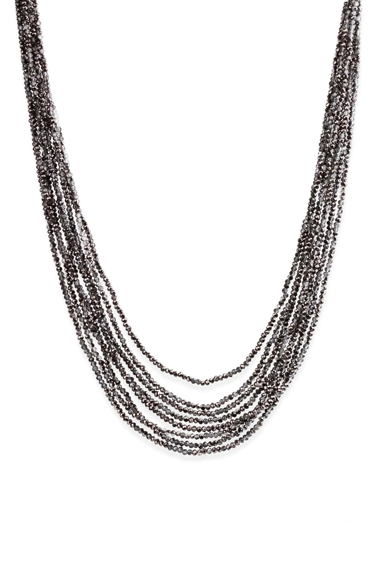 Multi Strand Beaded Crystal Necklace