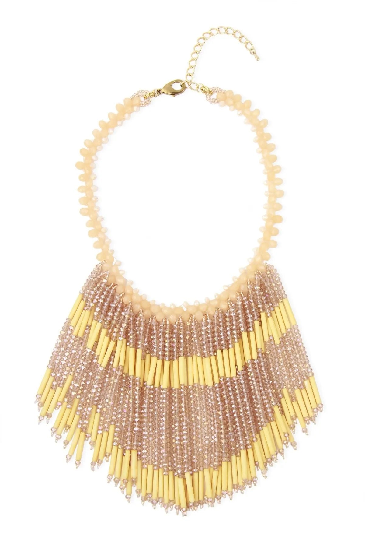 Beaded Fringe falling Necklace