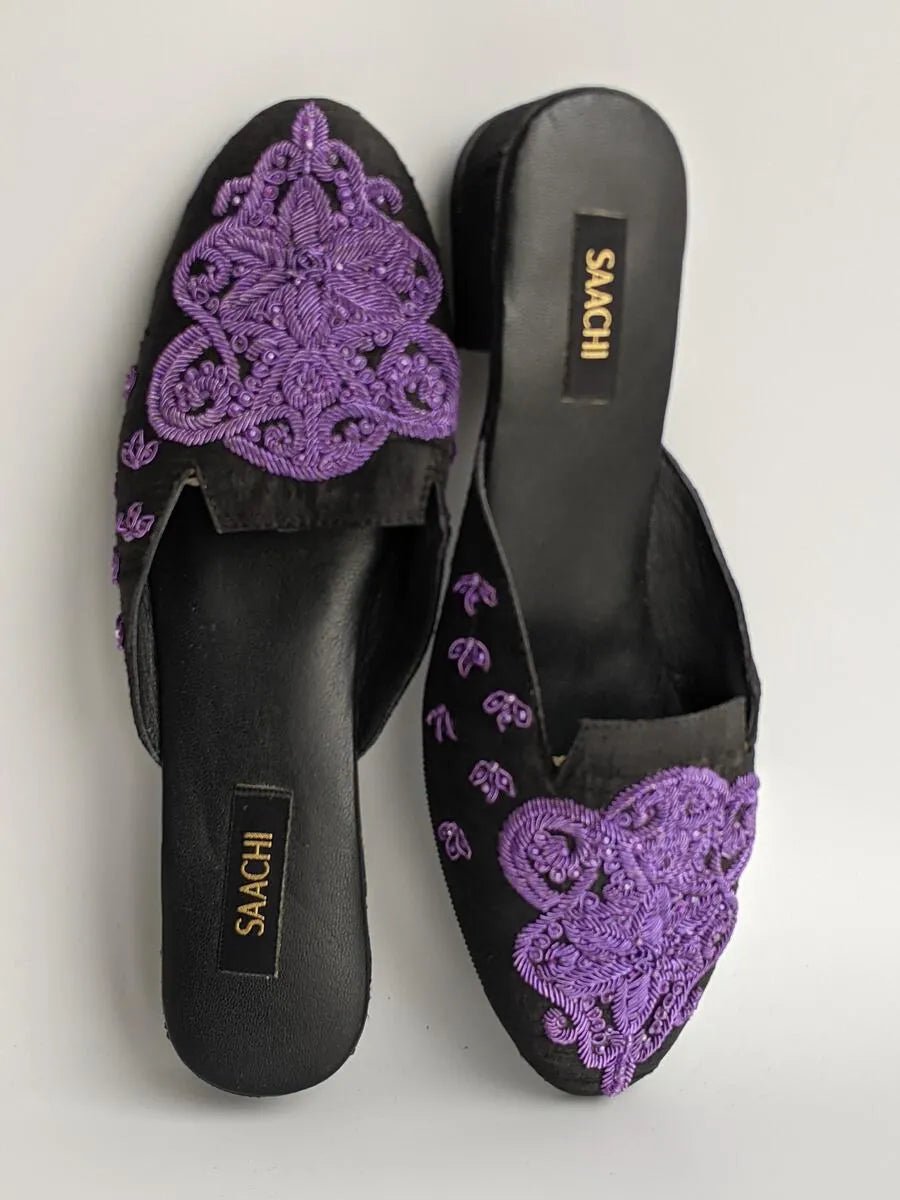 DS 188 Black Satin And Purple