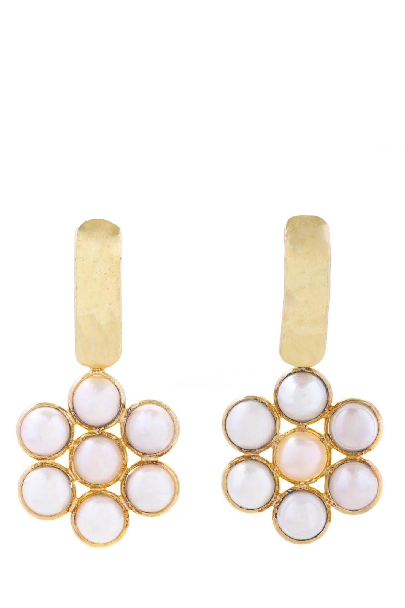 Floral Freshwater Pearl Drop Earrings