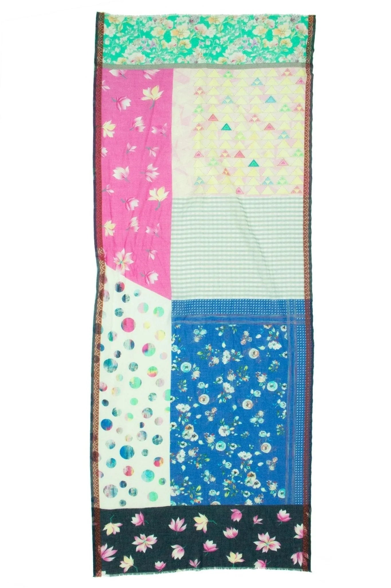 Multi Patterned Floral Scarf