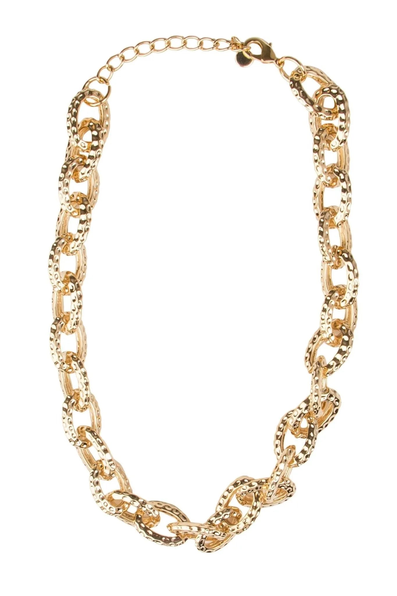 Hammered Gold Chain Necklace