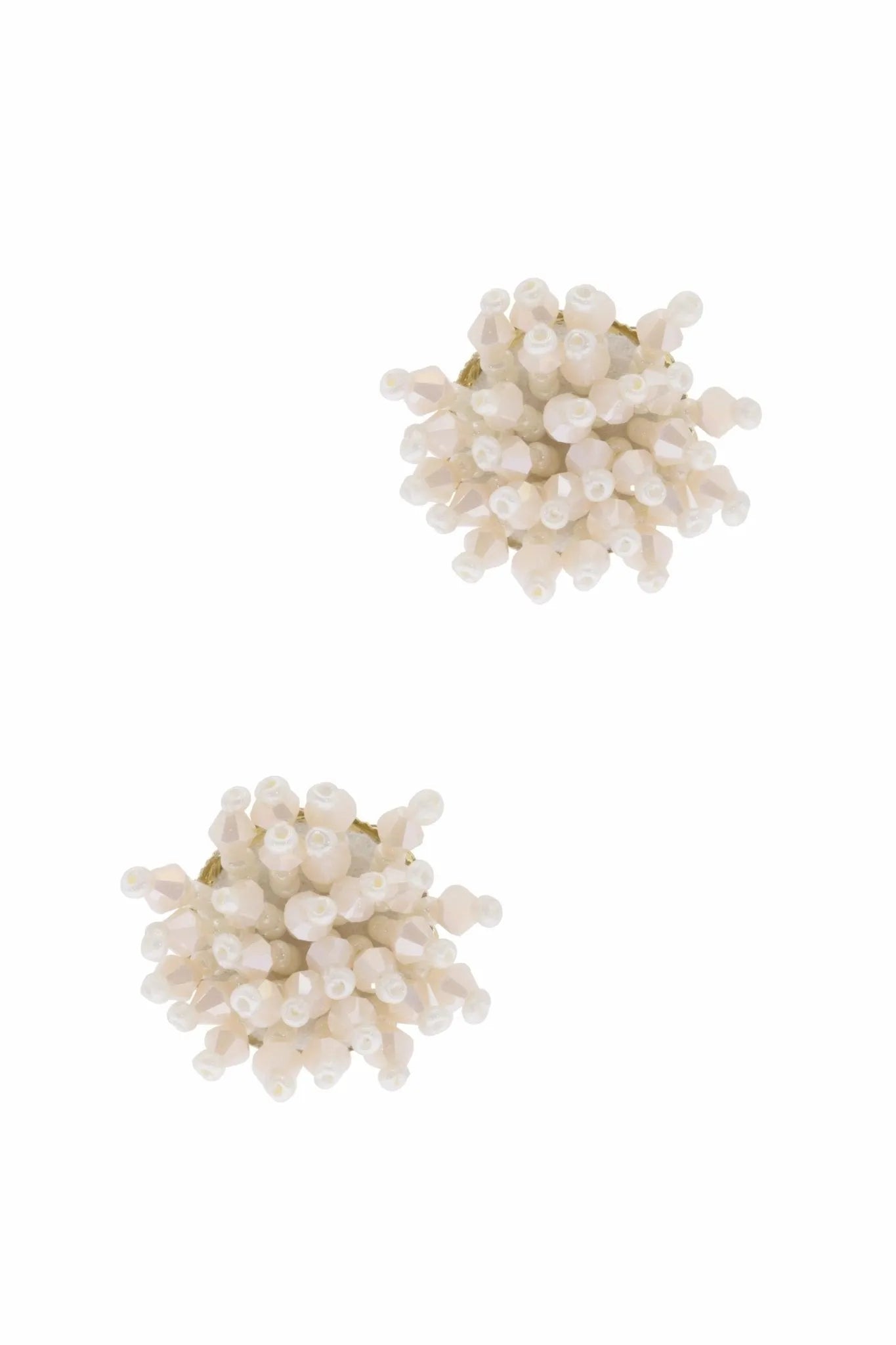 Glass Bead Cluster Stud Earrings