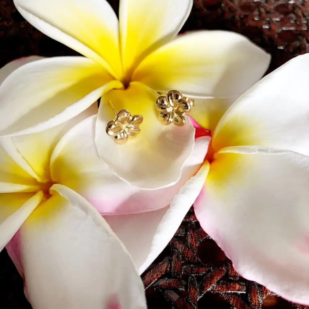 Melia Plumeria Studs - Gold