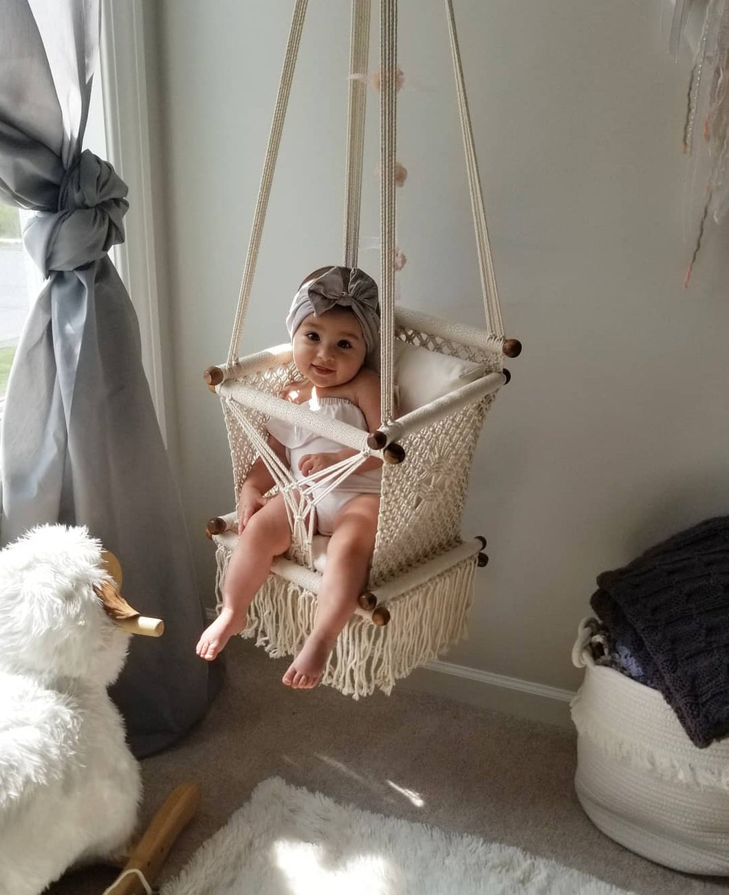 Baby Swing Chair in Macrame. – hangahammockcollective