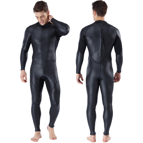 MYLEDI Men's 3MM Smooth Skin Full Wetsuit Warm Rubber Free Diving Suit