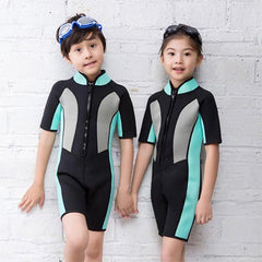 Childrens Color Block Shorty Snorkeling Diving Wetsuit