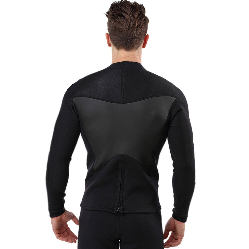MYLEDI 3MM Neoprene Wetsuit Shirt Mens Long Sleeve Diving Top ...