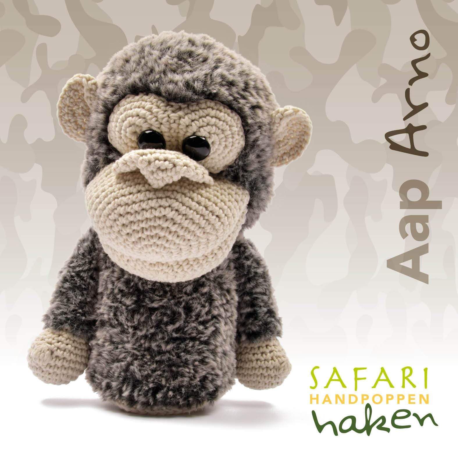 Afhankelijkheid dat is alles overzee Garenpakket: Safari handpop aap Arno | CuteDutch
