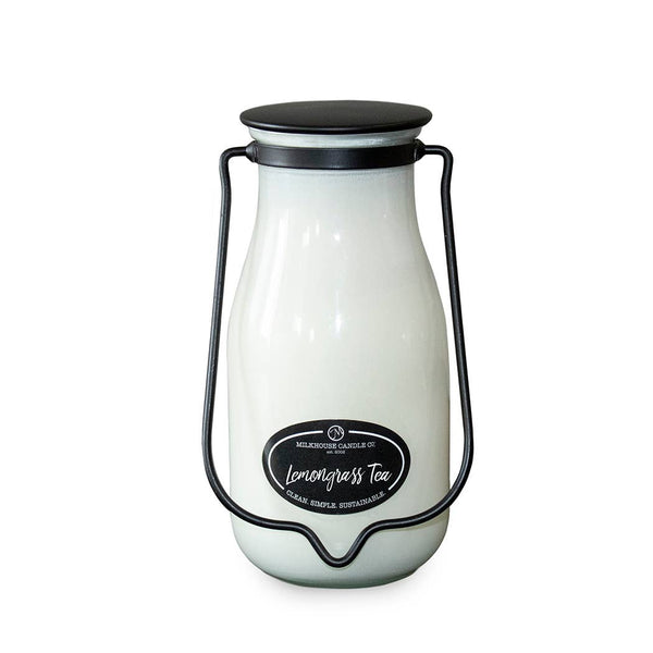 Milkhouse Candle Company - Large Milkbottle 14 oz: Lemongrass Tea
