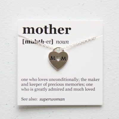 Mother's Day gift mom heart lock pendant