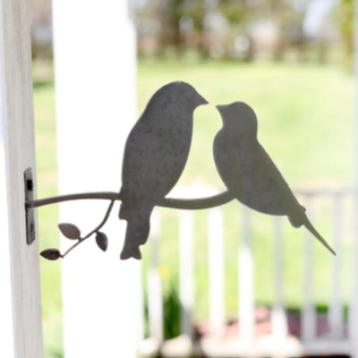 Mother's day gift love birds metal bird statue