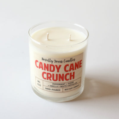 Candy cane peppermint candle