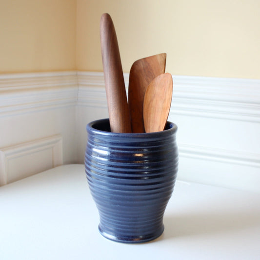 Pumpkin Hand Painted Pottery Utensil Holder - Made in the USA -  , LLC