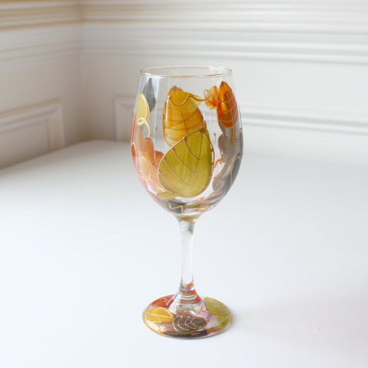 Hand Painted Wine Glasses - Julia's Floral