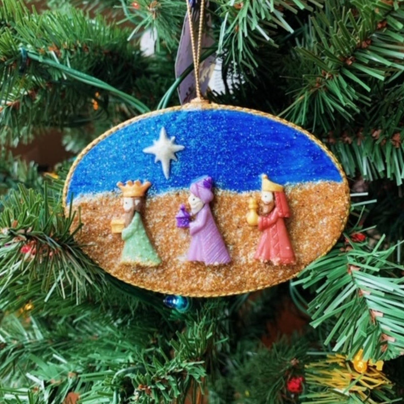 Buon Natale Ornament.Three Wise Men Christmas Ornament