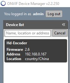 Onvif Device Manager