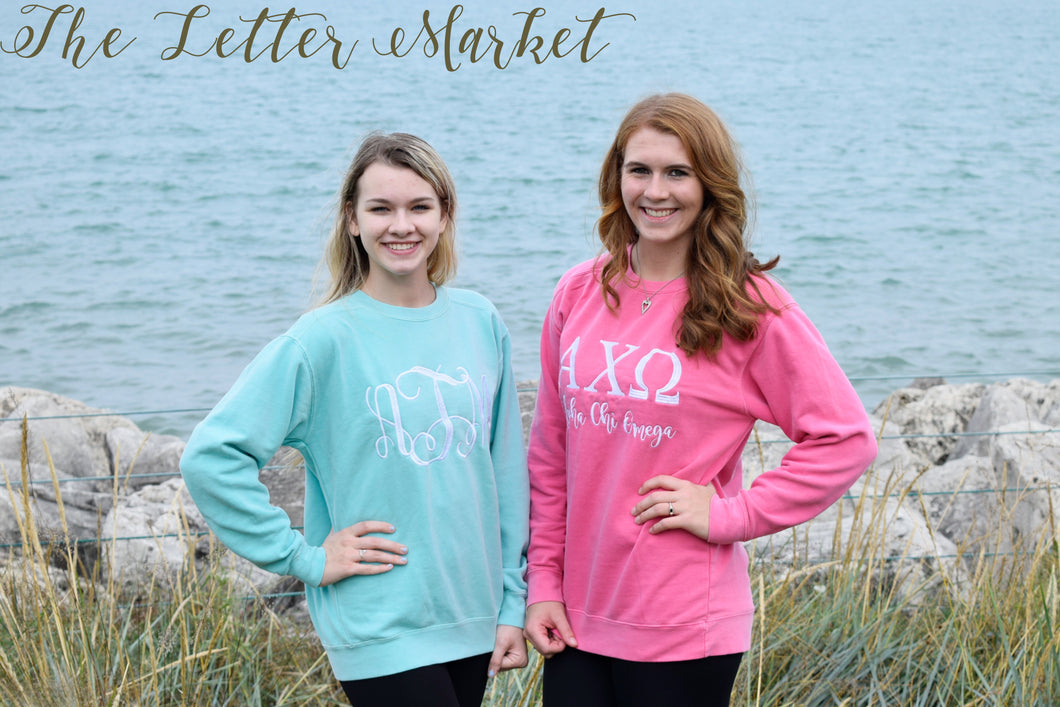 comfort colors sorority sweatshirt