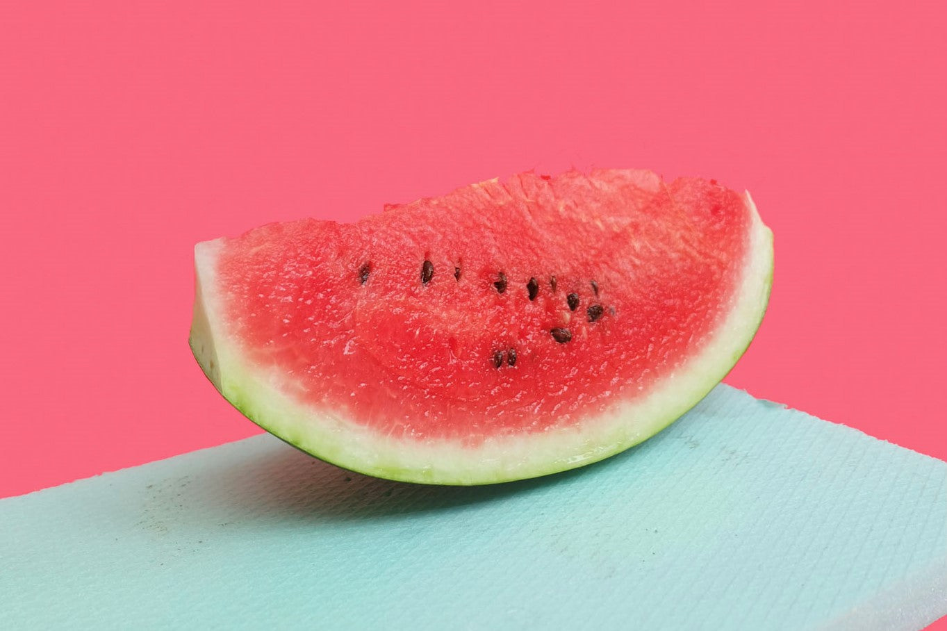 A tasty piece of fresh watermelon.