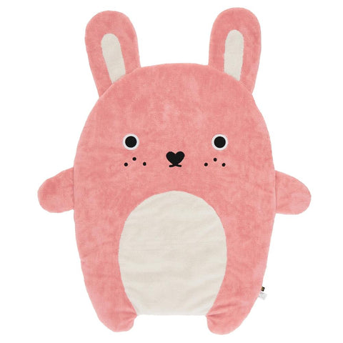 Noodoll baby or toddler Blanket / Playmat - Ricefluff pink rabbit