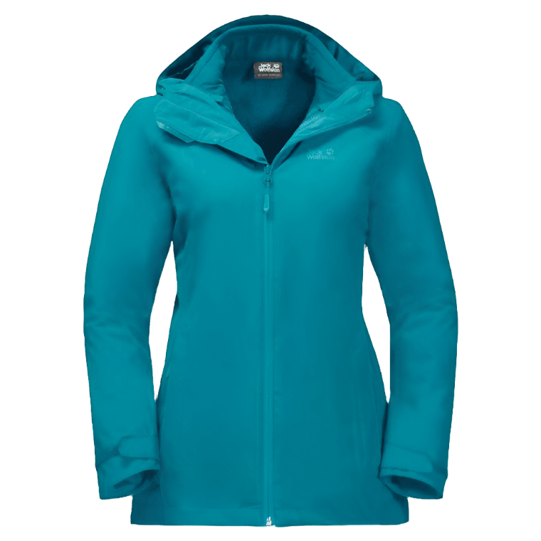 Jack Wolfskin Ottawa 3 in 1 Womens Waterproof Coat- Slate Blue – Outback  Trading | Regenmäntel