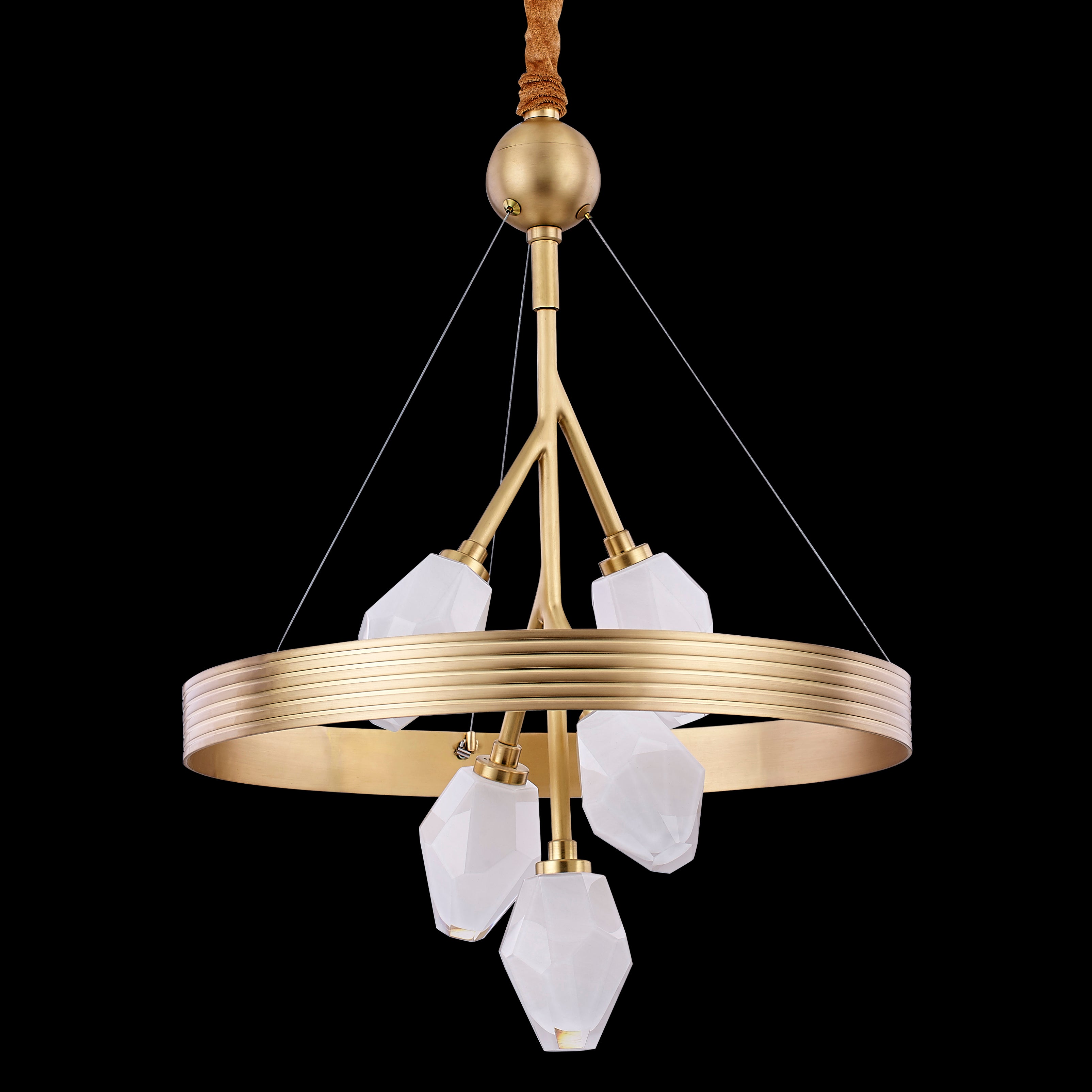 brass ring chandelier