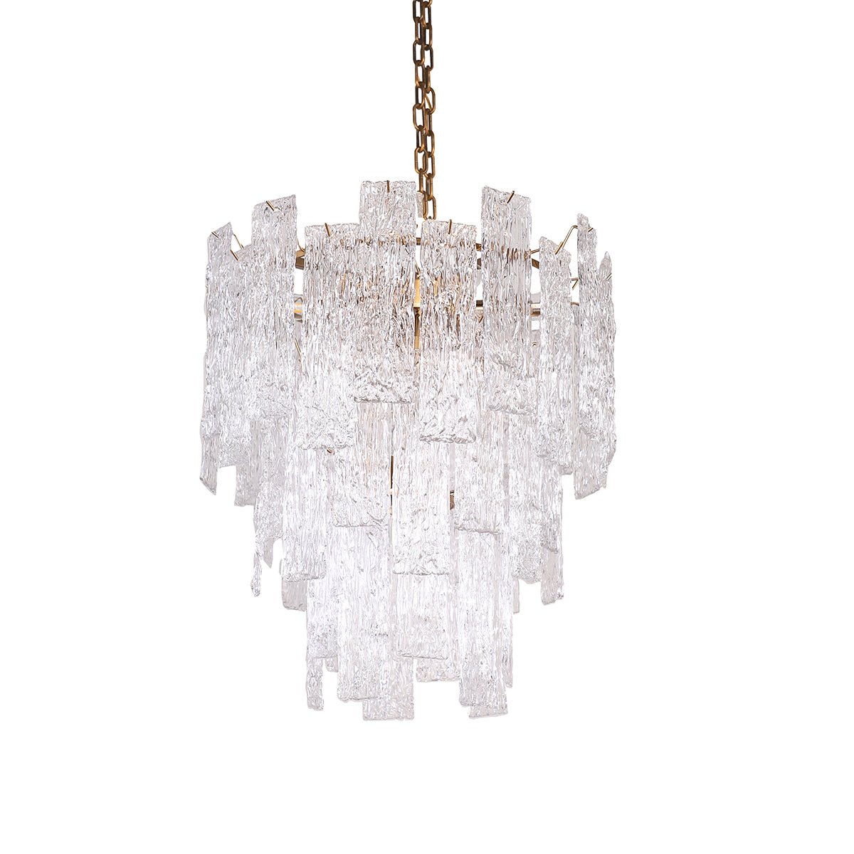 cascading glass chandelier