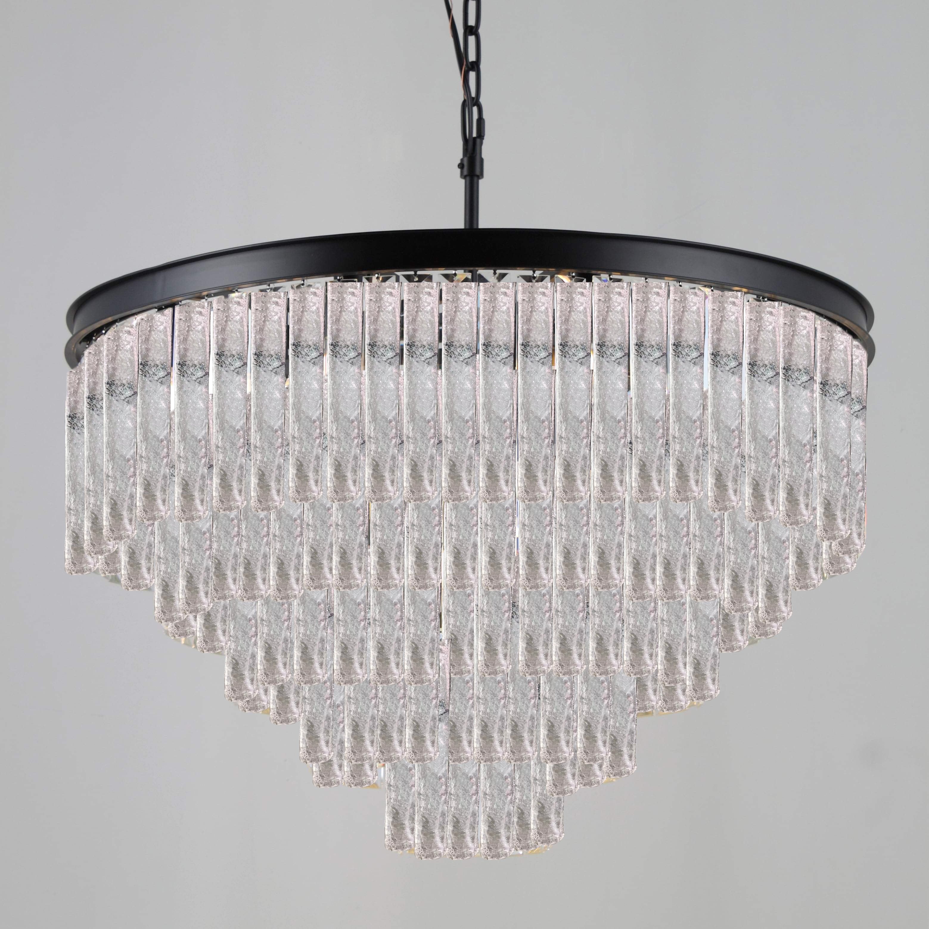 cracked glass chandelier