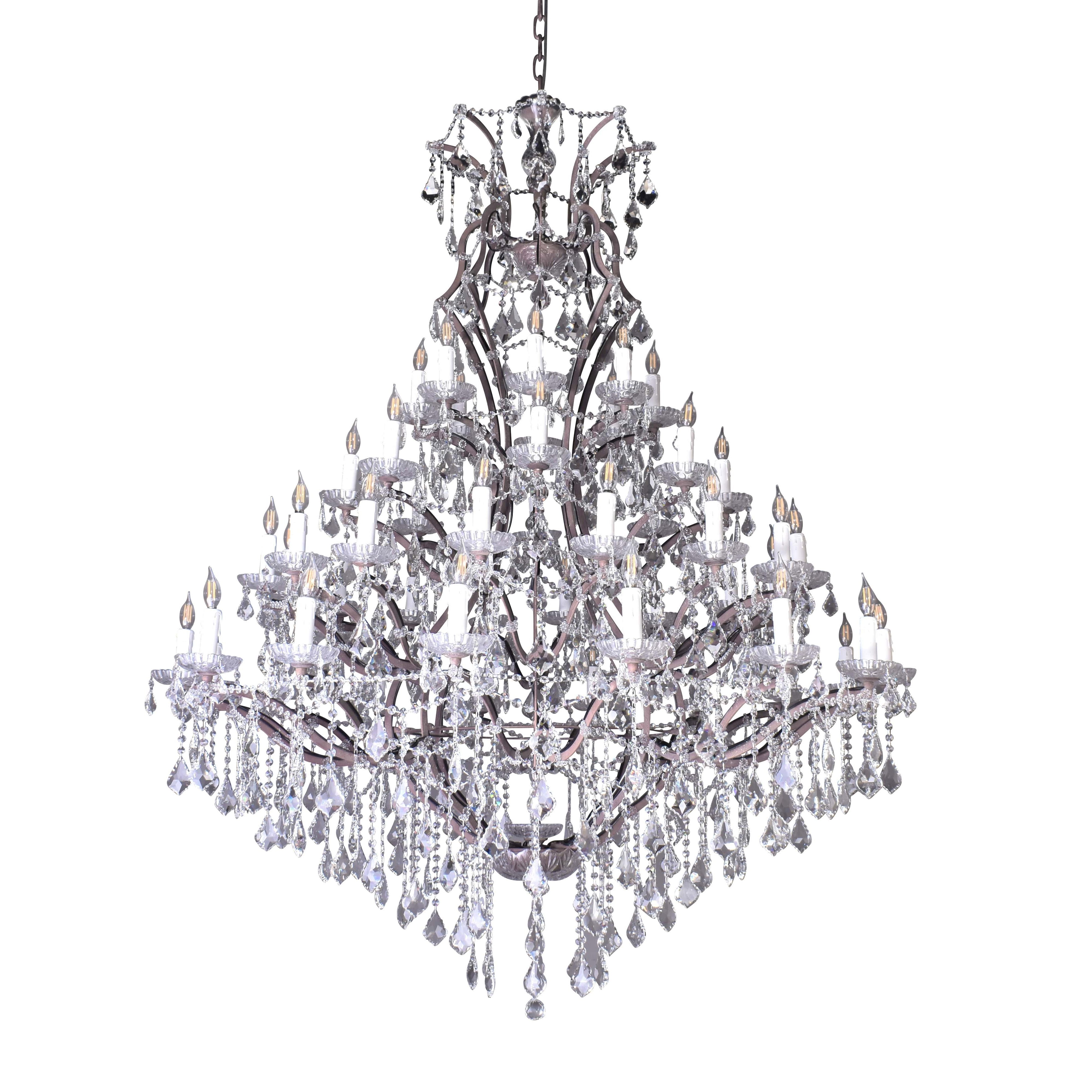 27 Light 51 Extra Wide Maria Theresa Crystal Chandelier