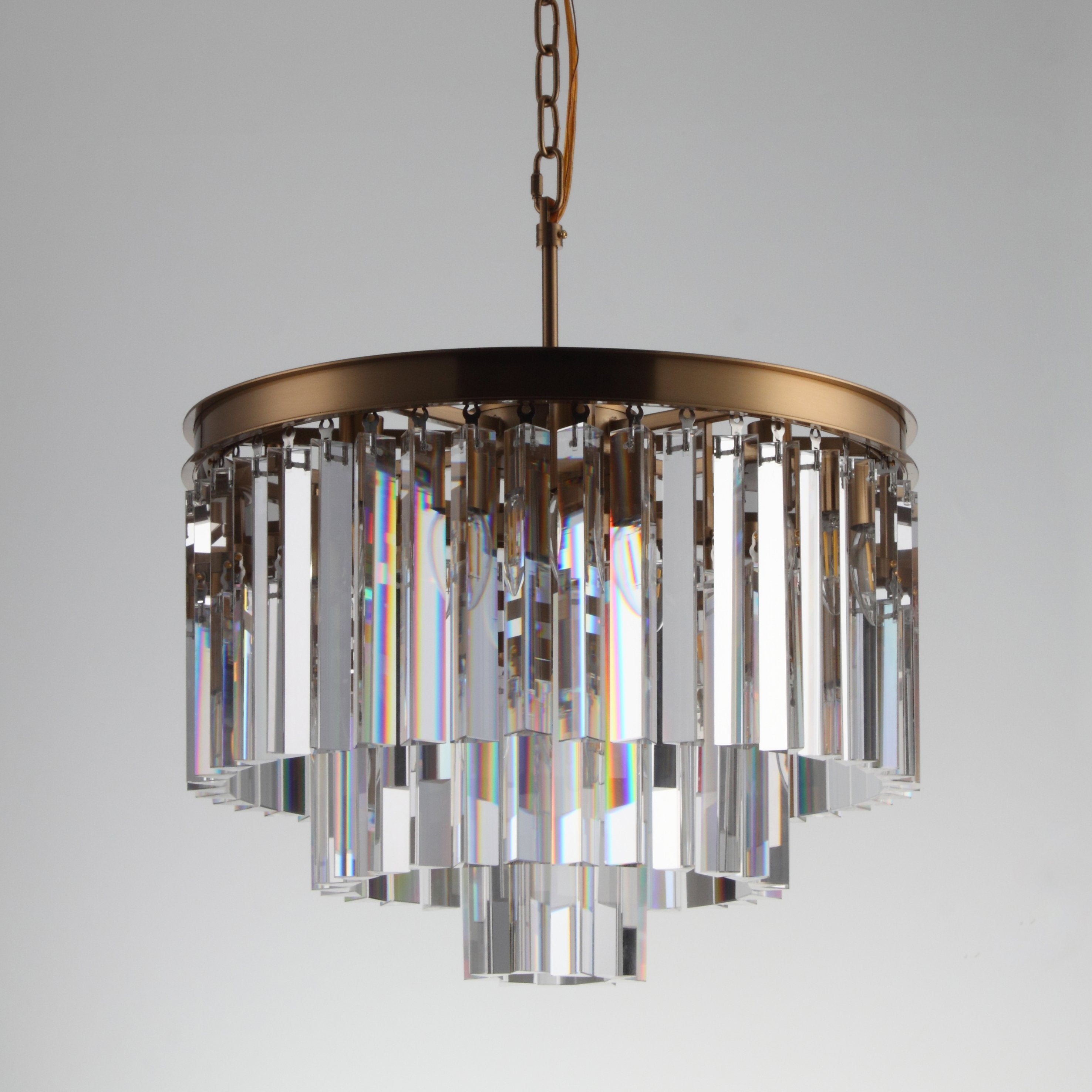 3 tier fringe chandelier