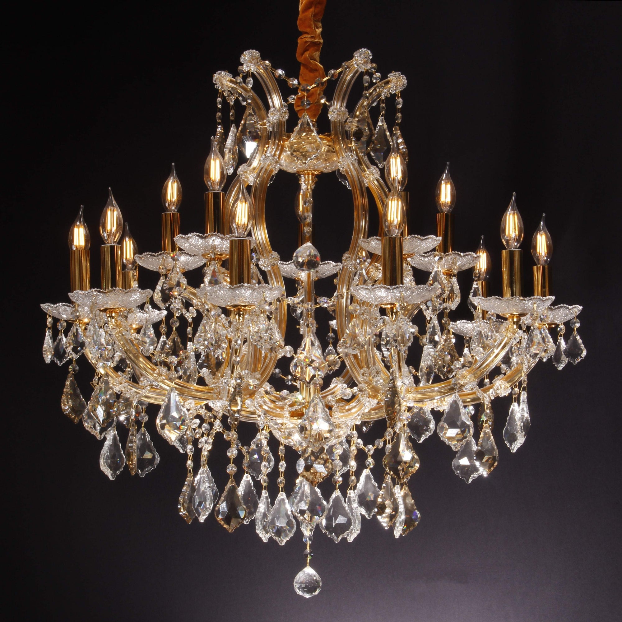 16 light crystal chandelier