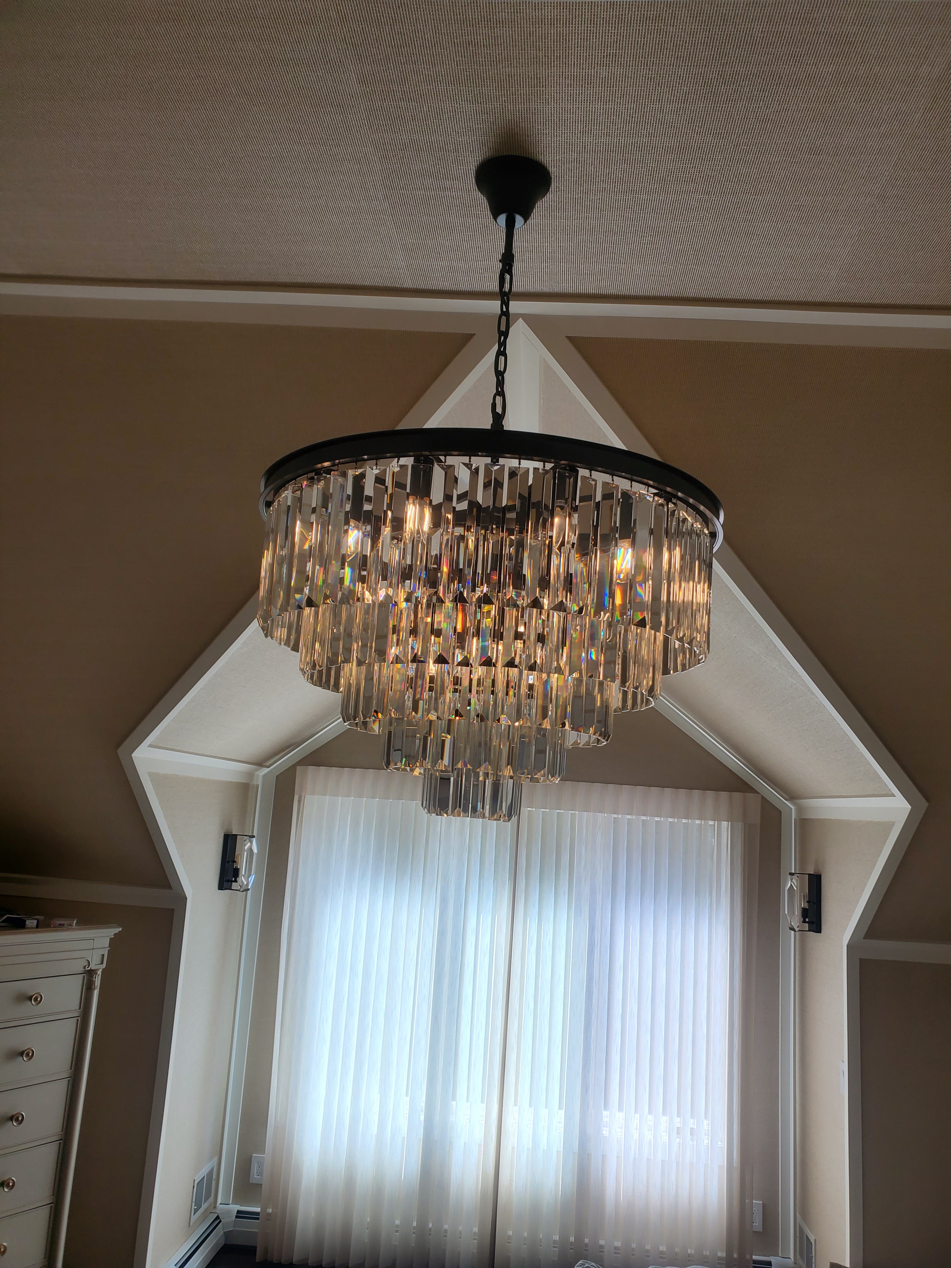 odeon crystal fringe chandelier