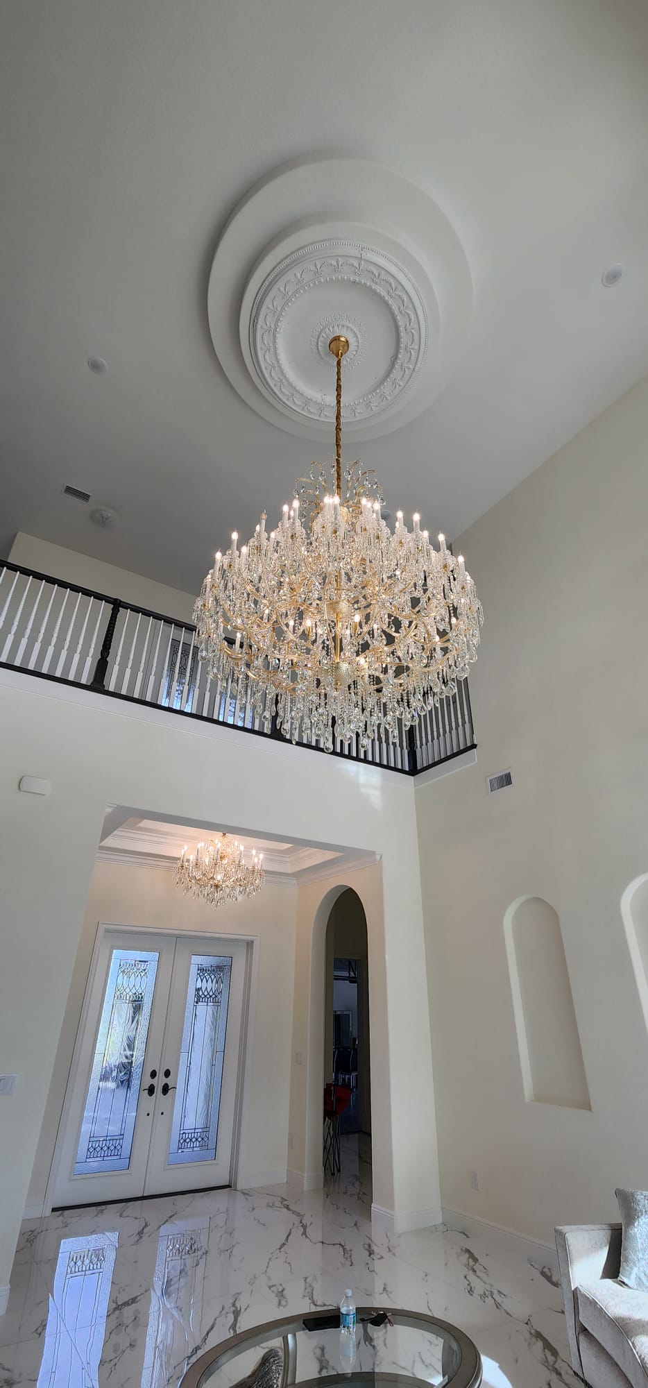 large foyer chandelier traditional