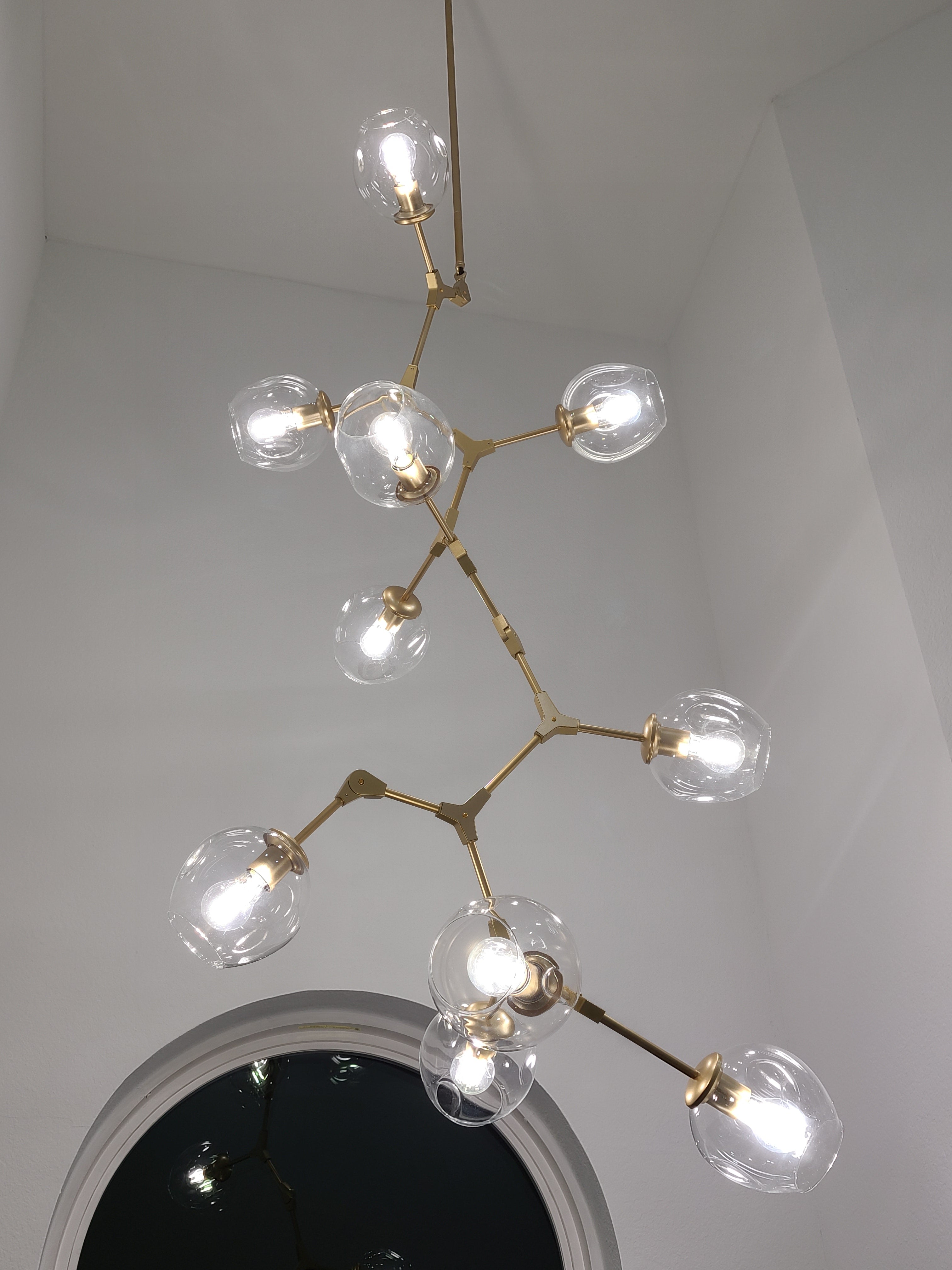 globe branching chandelier