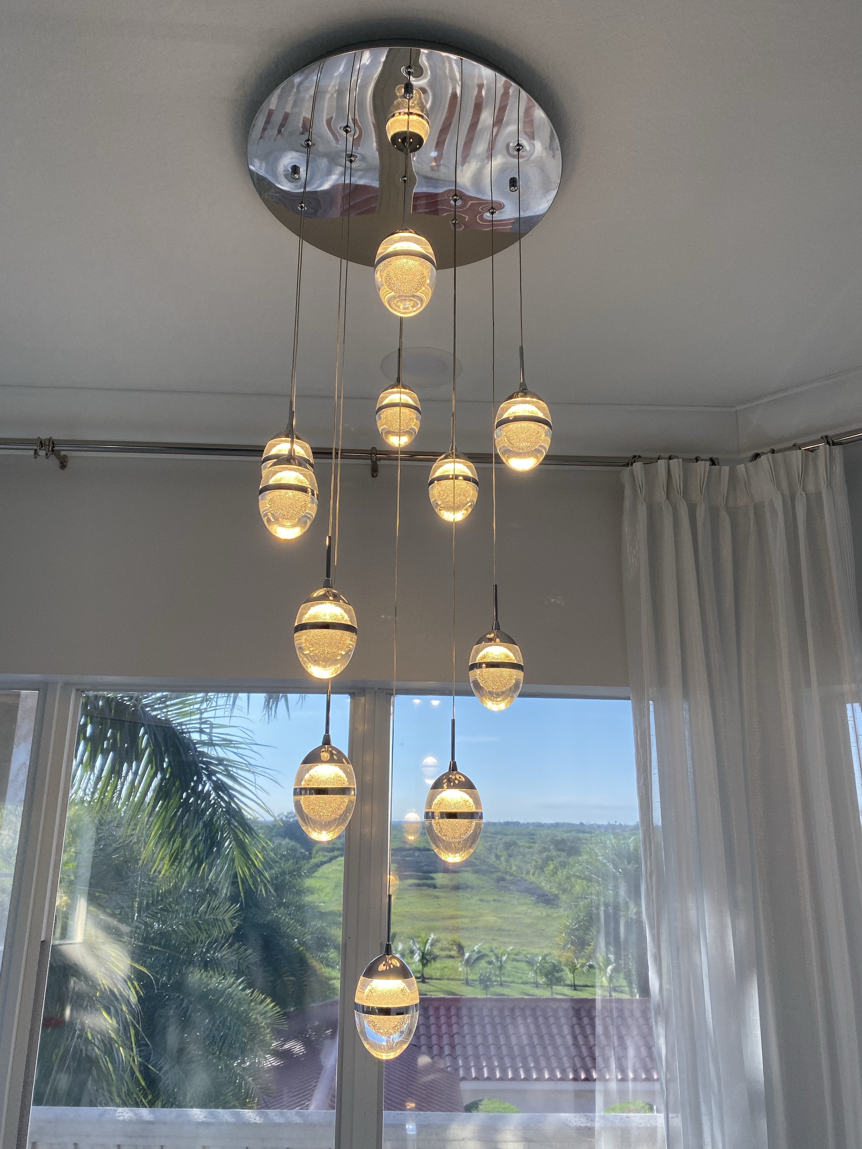 bubble glass chandelier globes