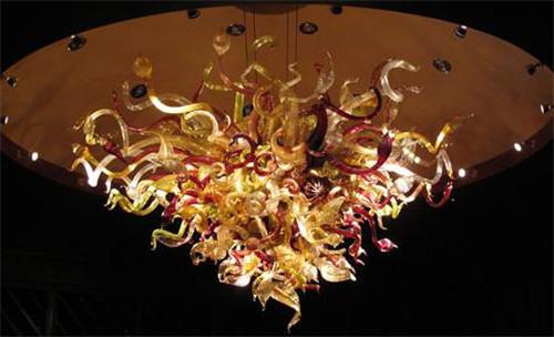 orange murano glass chandelier