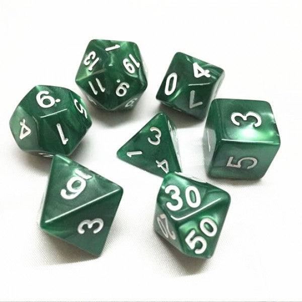 Green Pearl Dice Set – Magic Mini Man