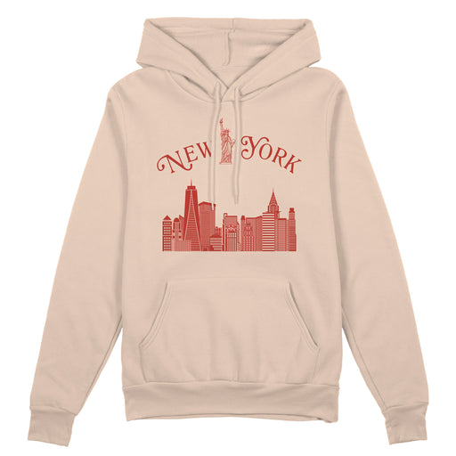 New York Skyline Embroidered Hoodie