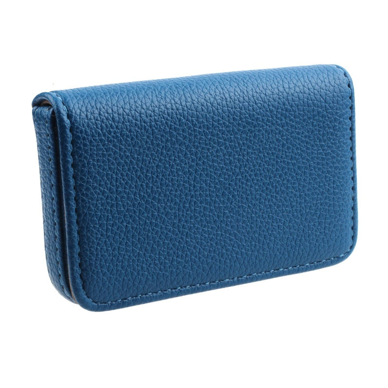 Minimalist Leather Business Credit Card Holder with Magnetic Flap ...