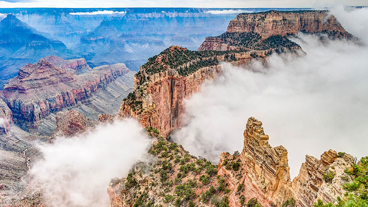 Misty Views of Cape Royal, Grand Canyon