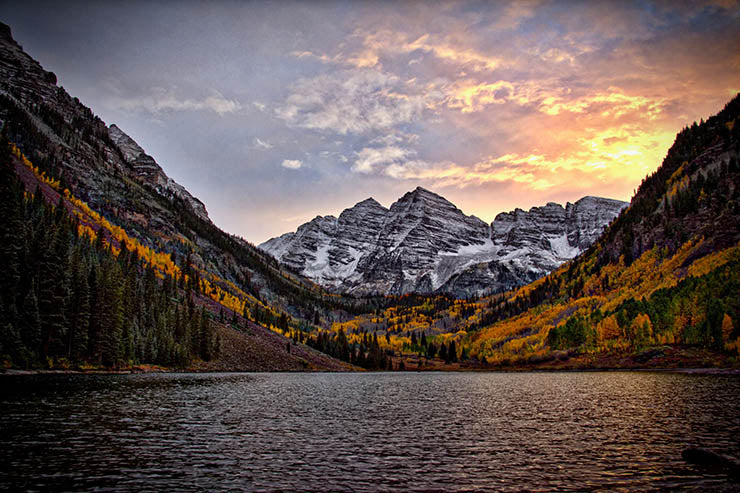The Maroon Bells in Fall