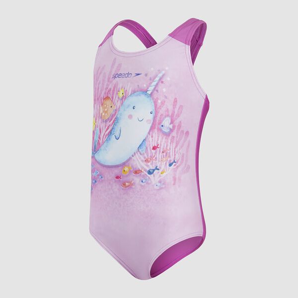 Speedo Toddler Girls Digital Placement Swimsuit - Pink Splash/Spearmint